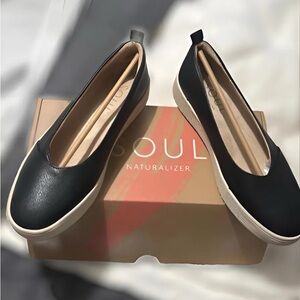 Soul Naturalizer black leather flats